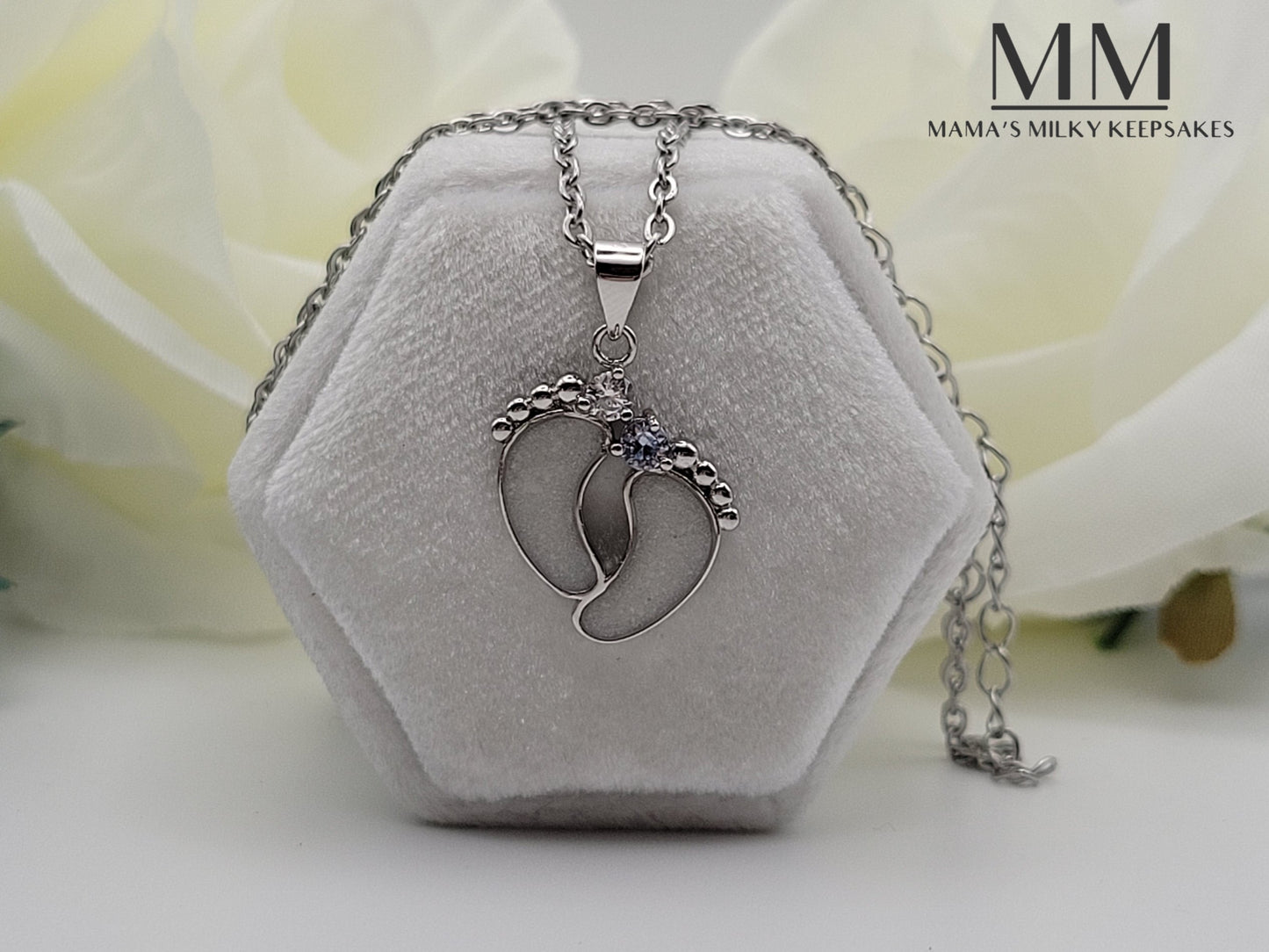Two Feet Birthstone Pendant DIY