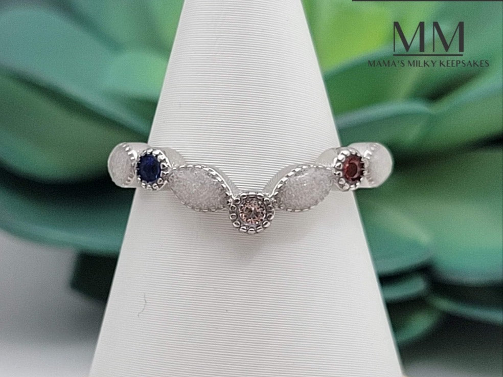Breastmilk Stacking Band Ring Cremation Stacking Band Ring, Keepsake Stacking Band ring, Sterling Silver Stacking Band Ring, Hair Stacking Band Ring, Ash Stacking Band Ring, Umbilical Cord Stacking Band Ring, BreastmilkJewelry Stacking Ring