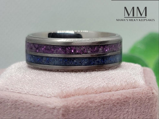 Breastmilk Mens Ring Cremation Mens Ring Keepsake  Mens Ring Sterling Silver Mens Ring, Hair Heart Mens Ring, Ash Mens Ring, Umbilical Cord, Mens Ring BreastmilkJewelry Mens Ring