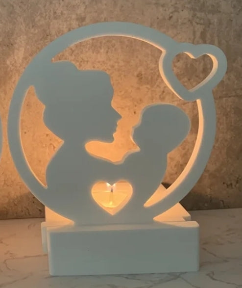 Mom and Baby Candle Holder
