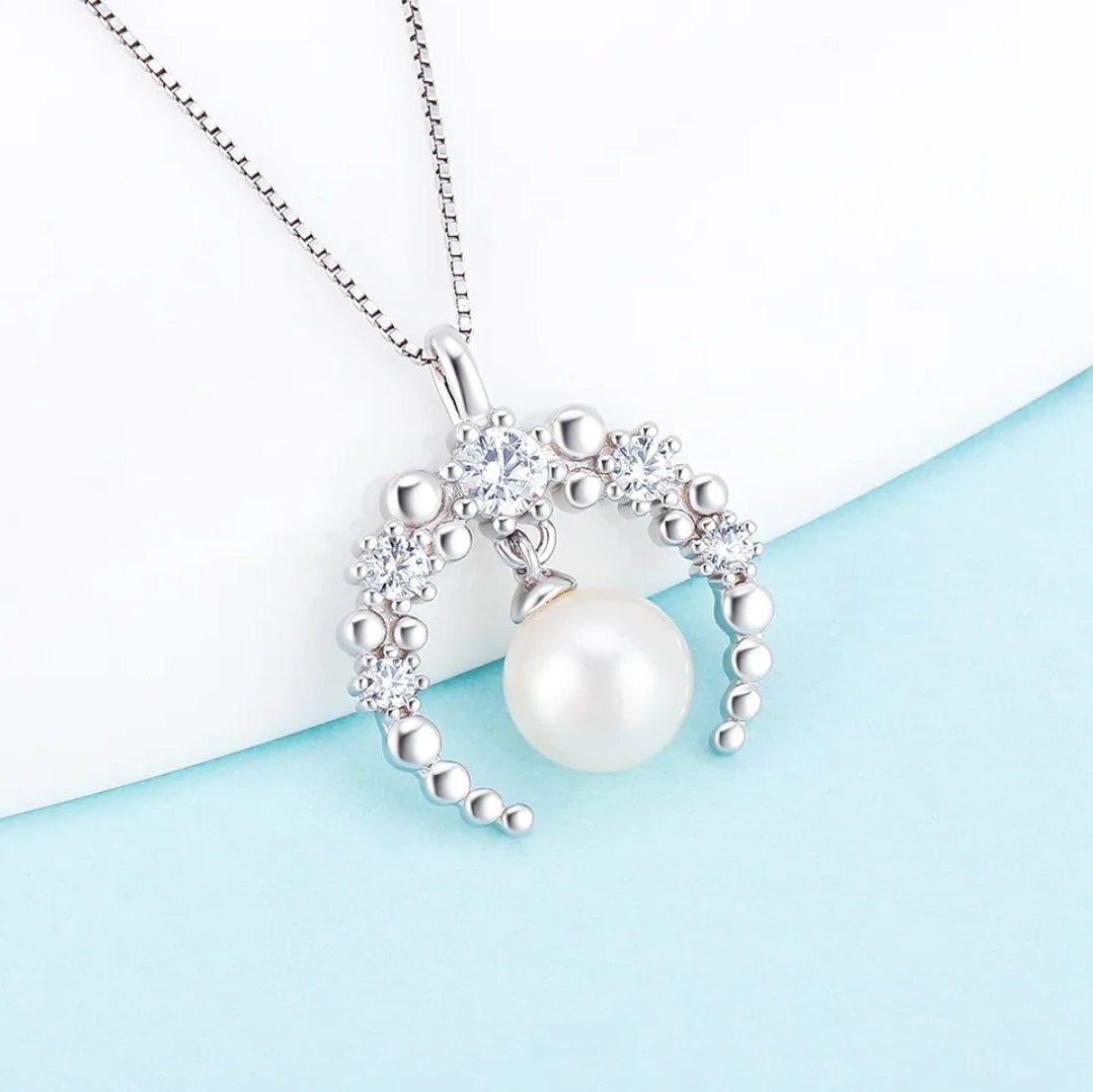 New Moon Pearl Necklace