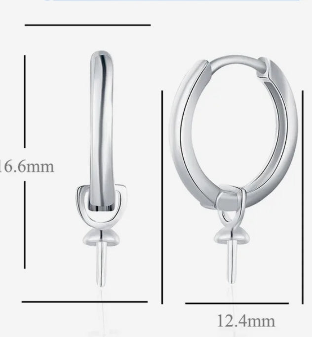 Hanging Pearl Endless Hoop Earrings