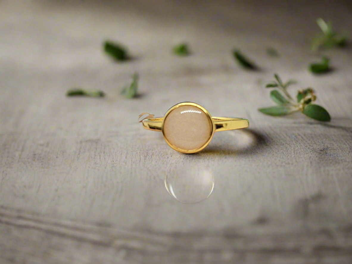 Breastmilk Round Ring, Cremation Round Ring, Keepsake Round Ring, Sterling Silver Round Ring, Hair Ring, Ash Ring, Umbilical Cord Ring, BreastmilkJewelry Round Ring