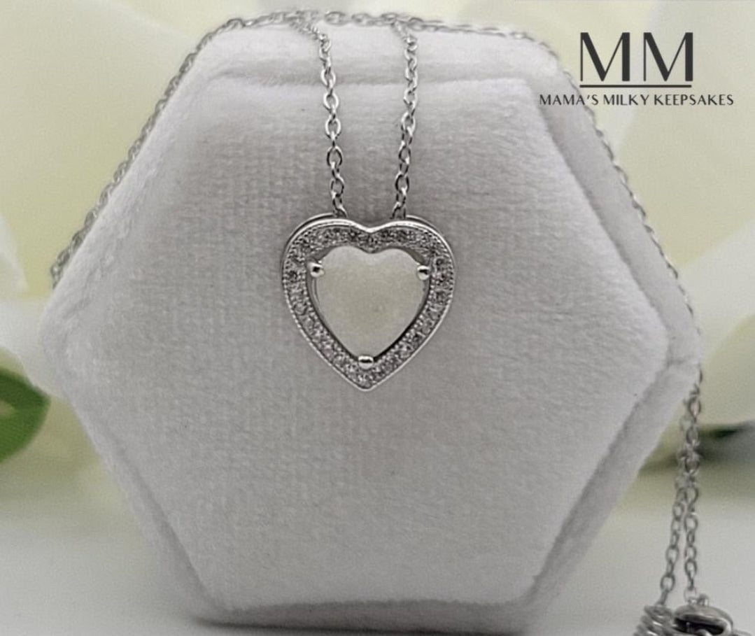 Breastmilk Heart Pendant, Cremation Heart Pendant, Keepsake Heart Pendant, Sterling Silver Heart Pendant, Hair Heart Pendant, Ash Heart Pendant, Umbilical Cord Heart Pendant, BreastmilkJewelry Heart Pendant