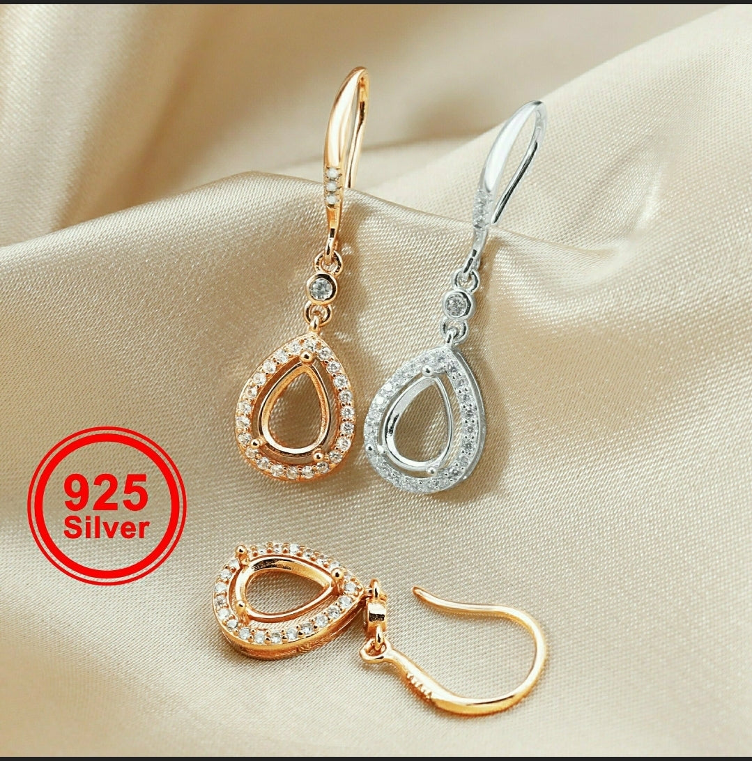 Breastmilk Pear Earrings, Cremation Pear Earrings, Keepsake Pear Earrings, Sterling Silver Pear Earrings, Hair Pear Earrings, Ash Pear Earrings, Umbilical Cord Pear Earrings, BreastmilkJewelry Pear EArrings