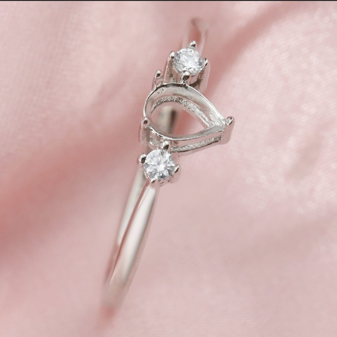 Breastmilk Pear Ring, Cremation Pear Ring, Keepsake Pear Ring, Sterling Silver Pear Ring, Hair Pear Ring, Ash Pear Ring, Umbilical Cord Pear Ring, BreastmilkJewelry Pear Ring
