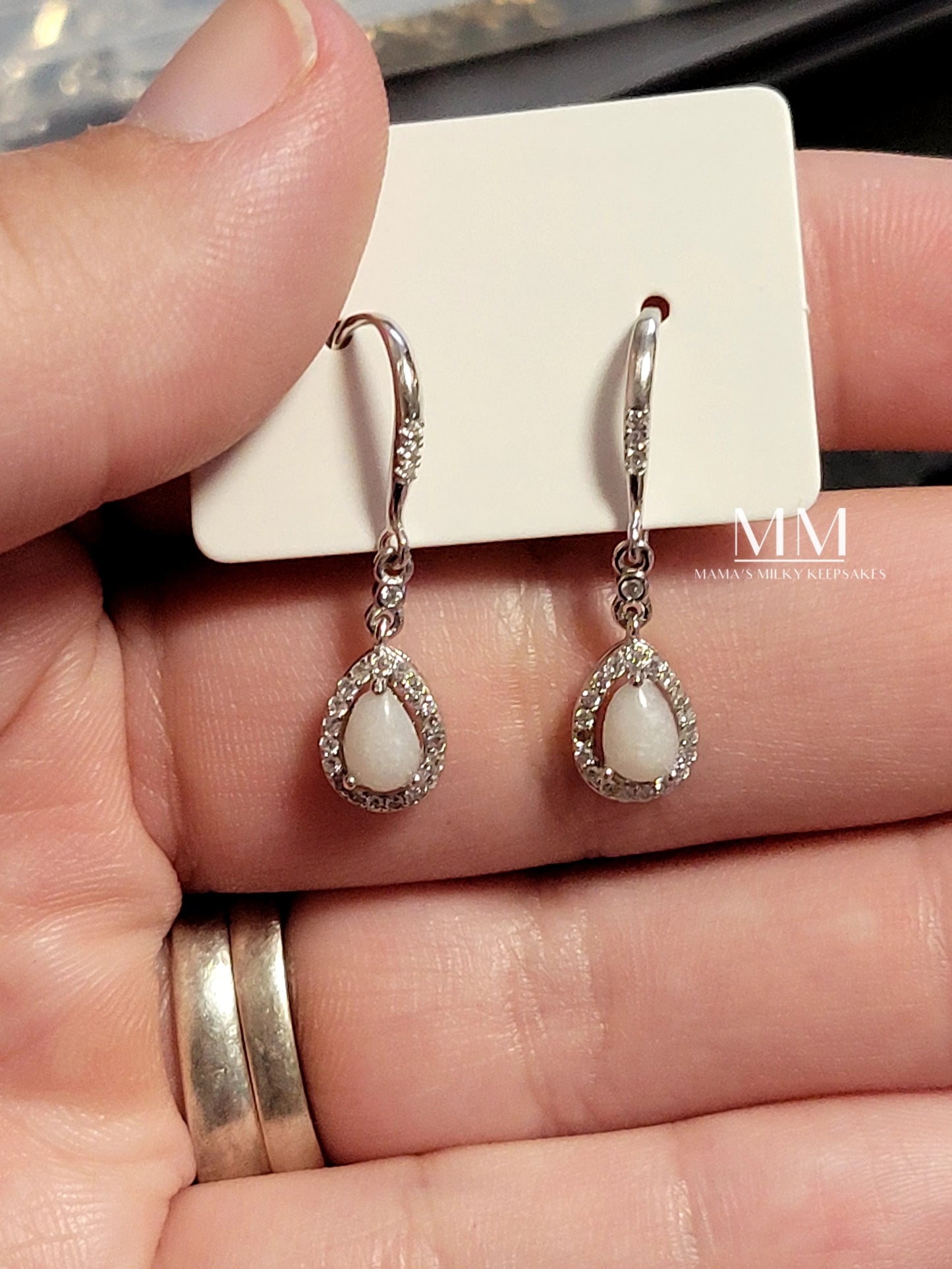 Breastmilk Pear Earrings, Cremation Pear Earrings, Keepsake Pear Earrings, Sterling Silver Pear Earrings, Hair Pear Earrings, Ash Pear Earrings, Umbilical Cord Pear Earrings, BreastmilkJewelry Pear EArrings