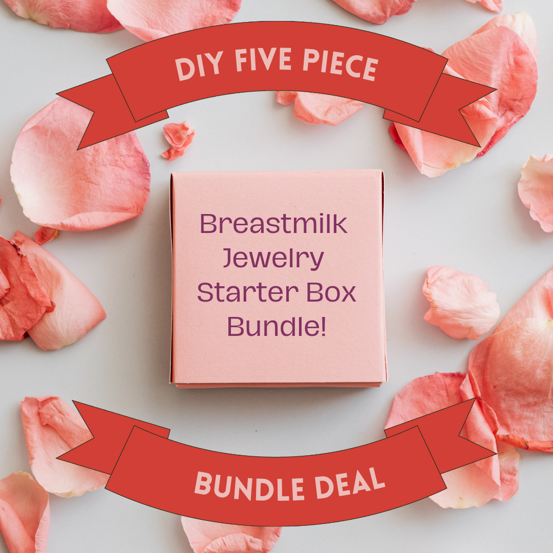 Breastmilk Jewelry Starter Bundle Box, cremation Starter Bundle Box