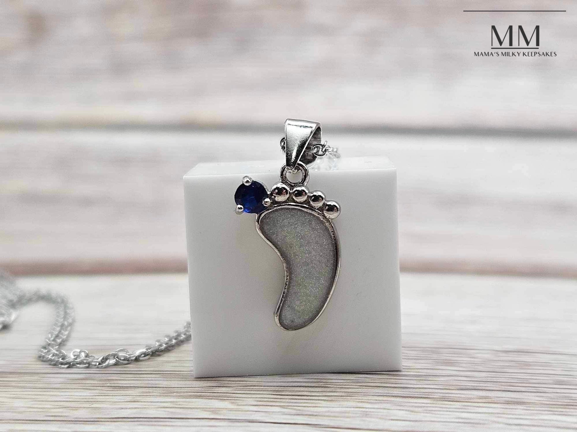 Breastmilk footprint Pendant, Cremation footprint Pendant, Keepsake footprint Pendant, Sterling Silver footprint Pendant, Hair footprint Pendant, Ash footprint Pendant, Umbilical Cord footprint Pendant, BreastmilkJewelry footprint Pendant