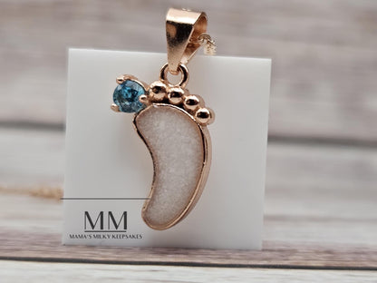 Footprint Birthstone Pendant