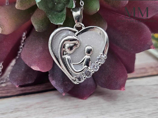 Mother and Child Necklace Pendant