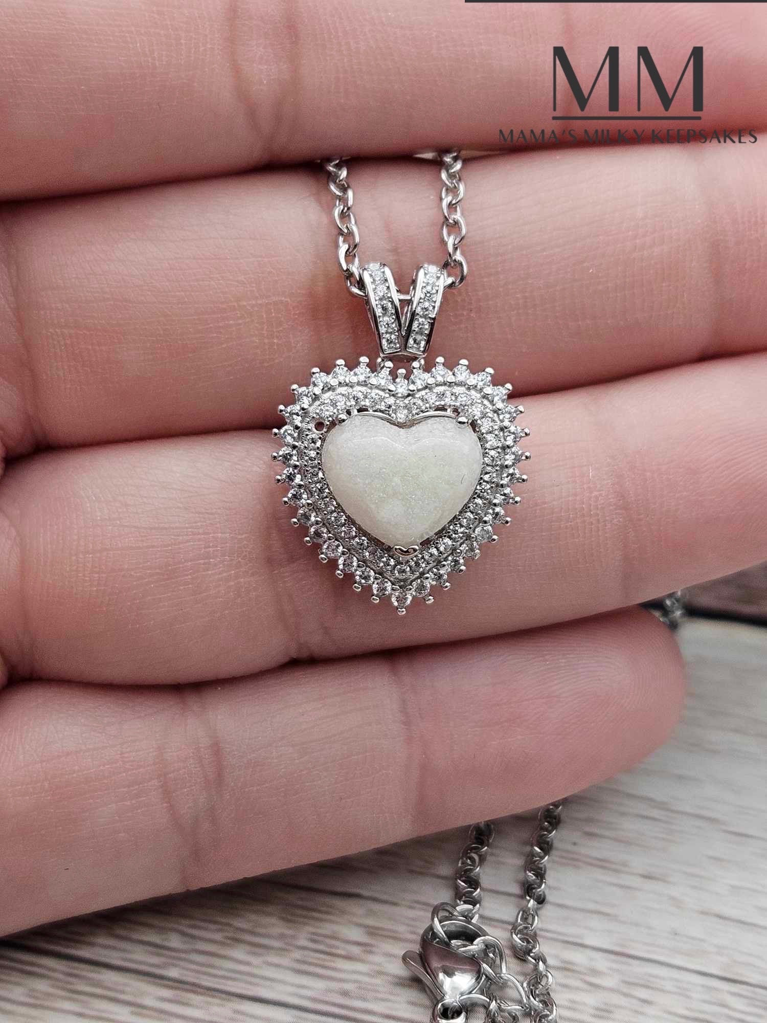 Breastmilk Heart Pendant, Cremation Heart Pendant, Keepsake Heart Pendant, Sterling Silver Heart Pendant, Hair Heart Pendant, Ash Heart Pendant, Umbilical Cord Heart Pendant, BreastmilkJewelry Heart Pendant