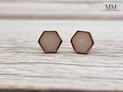 Breastmilk hexagon earrings
Cremation hexagon earrings Keepsake hexagon earrings
 Sterling Silver hexagon earrings
Hair hexagon earrings, Ash hexagon earrings , Umbilical Cord hexagon earrings
BreastmilkJewelry hexagon earrings