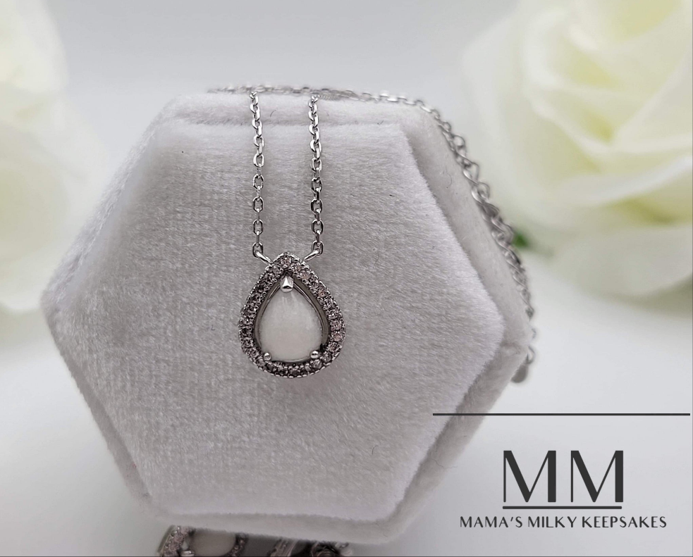 Breastmilk Pear Pendant, Cremation Pear Pendant, Keepsake Pear Pendant, Sterling Silver Pear Pendant, Hair Pear Pendant, Ash Pear Pendant, Umbilical Cord Pear Pendant, BreastmilkJewelry Pear Pendant