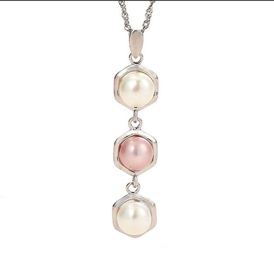 Three Pea Pod Pearl Necklace