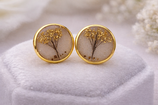 Baby Hair Tree of Life Studded Earrings