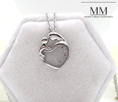 Mothers Heart Pendant Solid 14k Gold