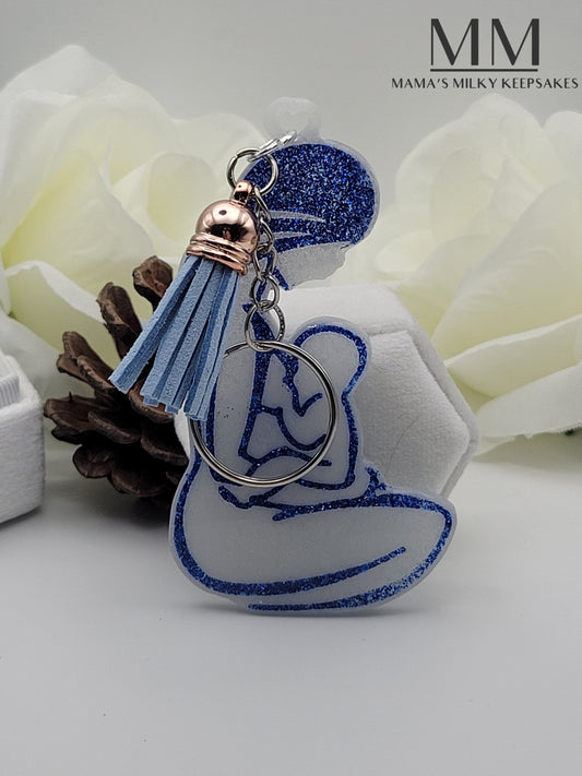 Breastmilk Breastfeeding Keychain, Cremation Breastfeeding Keychain, Keepsake Breastfeeding Keychain, Sterling Silver Breastfeeding Keychain, Hair Breastfeeding Keychain, Ash Breastfeeding Keychain, Umbilical Cord Breastfeeding Keychain, BreastmilkJewelry Breastfeeding Keychain