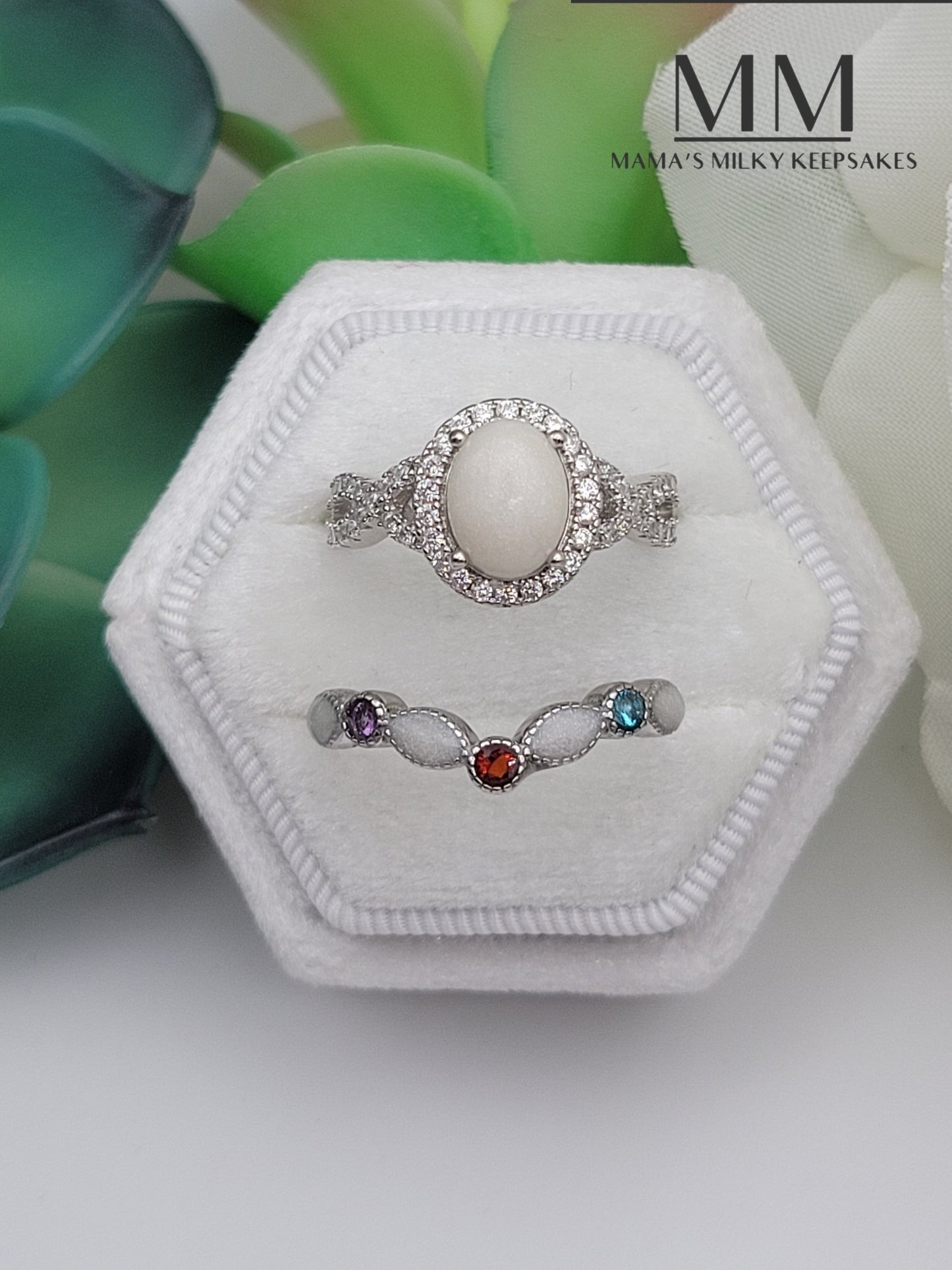 Breastmilk Oval Ring Set, Cremation Oval Ring Set, Keepsake Oval Ring Set, Sterling Silver Oval Ring Set, Hair Oval Ring Set, Ash Oval Ring Set, Umbilical Cord Oval Ring Set, BreastmilkJewelry Oval Ring Set DIY Oval Ring Set