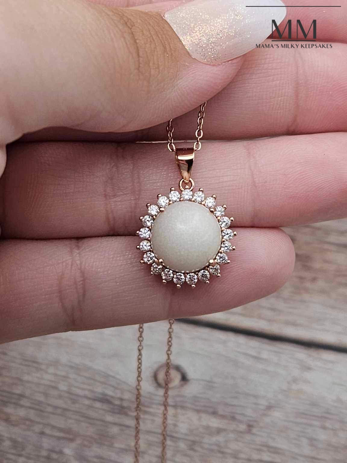 Breastmilk Round Necklace Pendant, Cremation Round Necklace Pendant, Keepsake Round Necklace Pendant, Sterling Silver Round Necklace Pendant, Hair Round Necklace Pendant, Ash Round Necklace Pendant, Umbilical Cord Round Necklace Pendant, BreastmilkJewelry Round Necklace Pendant