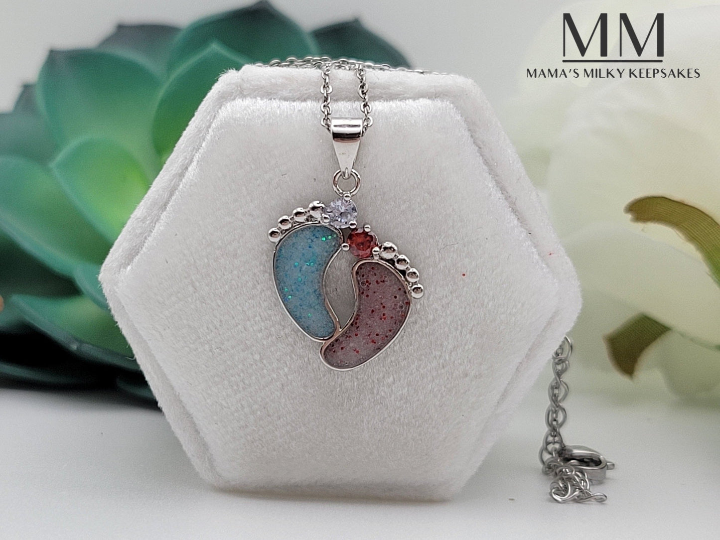 Two Feet Birthstone Pendant DIY