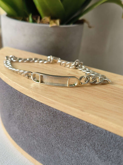 Thick Chain Inlay Bracelet