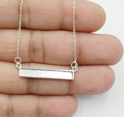 Breastmilk  bar necklace , Cremation bar necklace, Keepsake bar necklace, Sterling Silver bar necklace, Hair bar necklace, Ash bar necklace, Umbilical Cord bar necklace, BreastmilkJewelry bar necklace