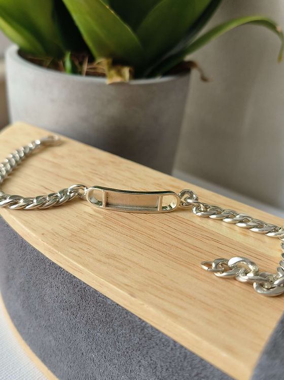 Thick Chain Inlay Bracelet