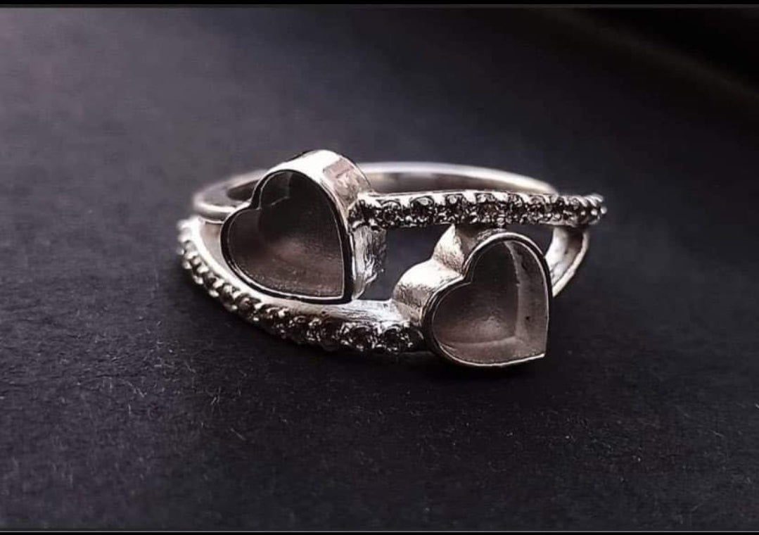 Twisted Double Heart Ring DIY