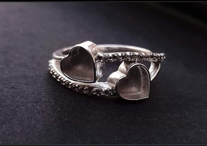 Twisted Double Heart Ring DIY