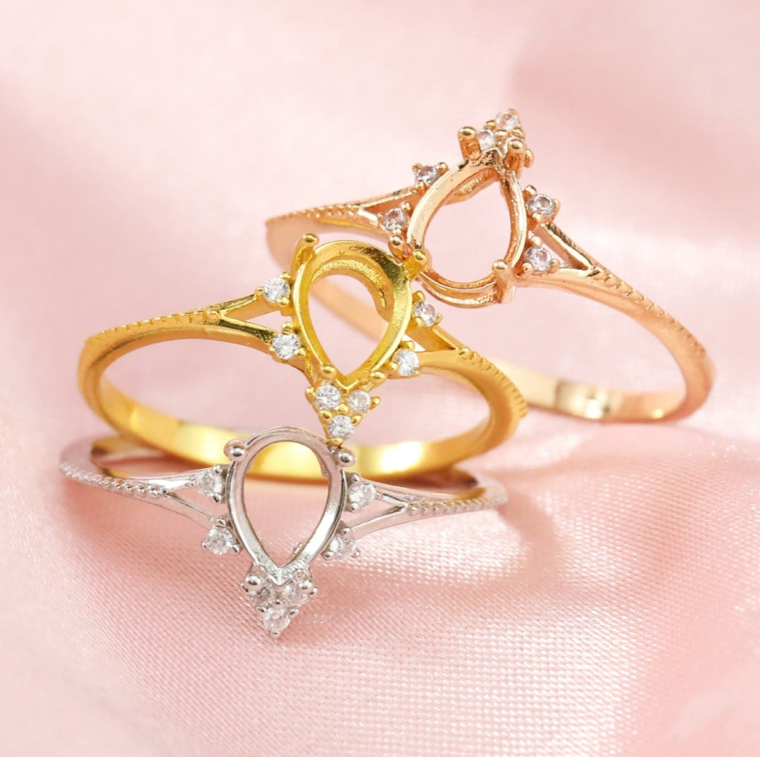 Breastmilk Pear Ring Cremation Pear Ring, Keepsake Pear Ring, Sterling Silver Pear Ring, Hair Pair Ring, Ash Pear Ring, Umbilical Cord Pear Ring, BreastmilkJewelry Pear Ring